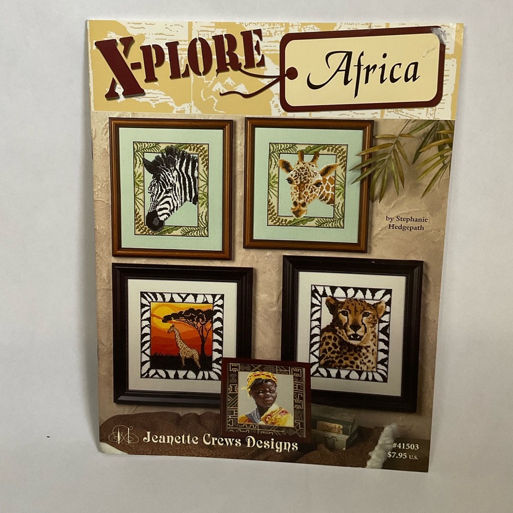 Jeanette Crews Designs Xplore Africa Zebra Giraffe Counted Cross Stitch Pattern